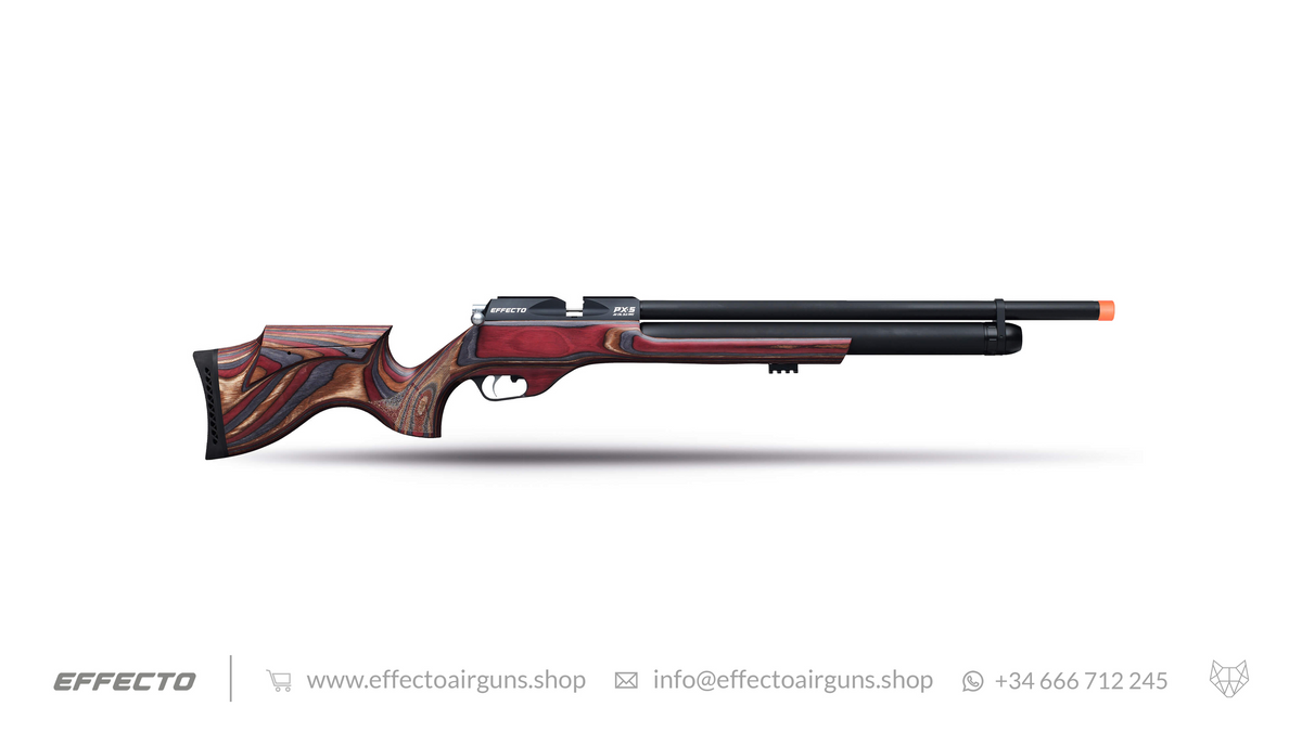 Airgun PX-5 Pro in laminated red side view